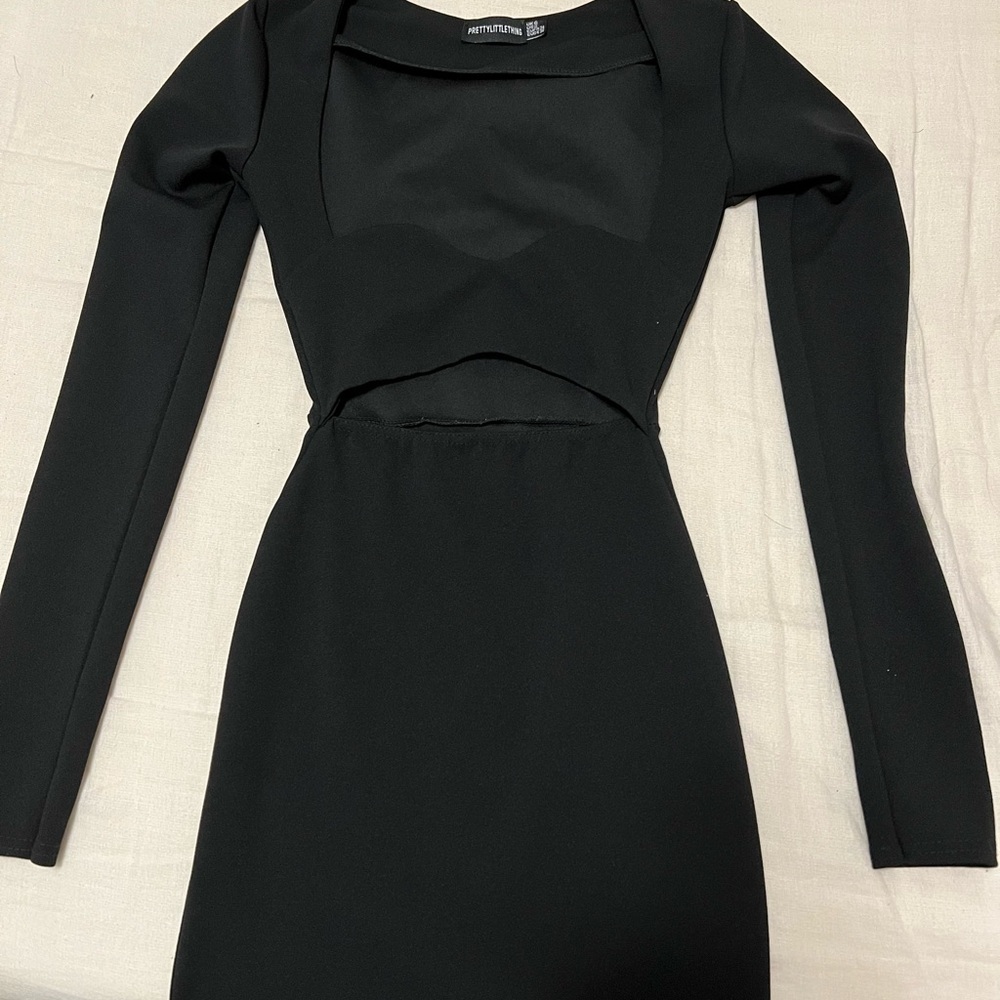 Pretty little thing black cut out dress